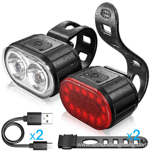 Waterproof usb rechargeable bicycle led handle bar lights